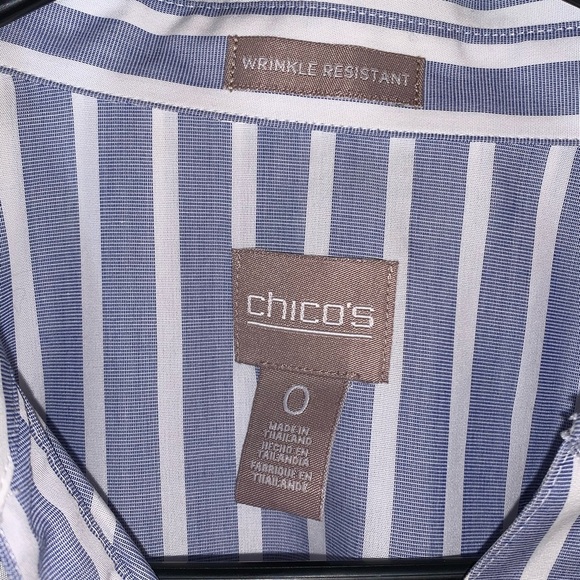 Chico’s Wrinkle Resistant Striped Button Down - Picture 2 of 4